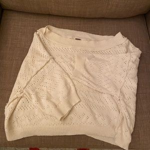 Free People Sand Castle Cropped Pullover Sweater